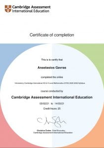 Intro ASA Maths OTG certificate of completion
