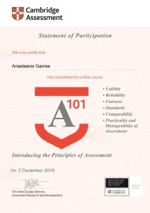 Statement of Participation for A101 Introducing the Principles of Assessment 950 scaled